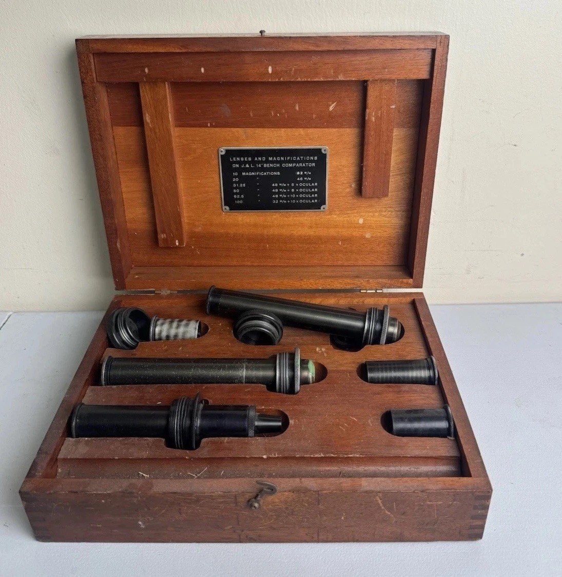 Lot Jones and Lamson Optical Comparators PRECISION PROJECTION LENSES With Box