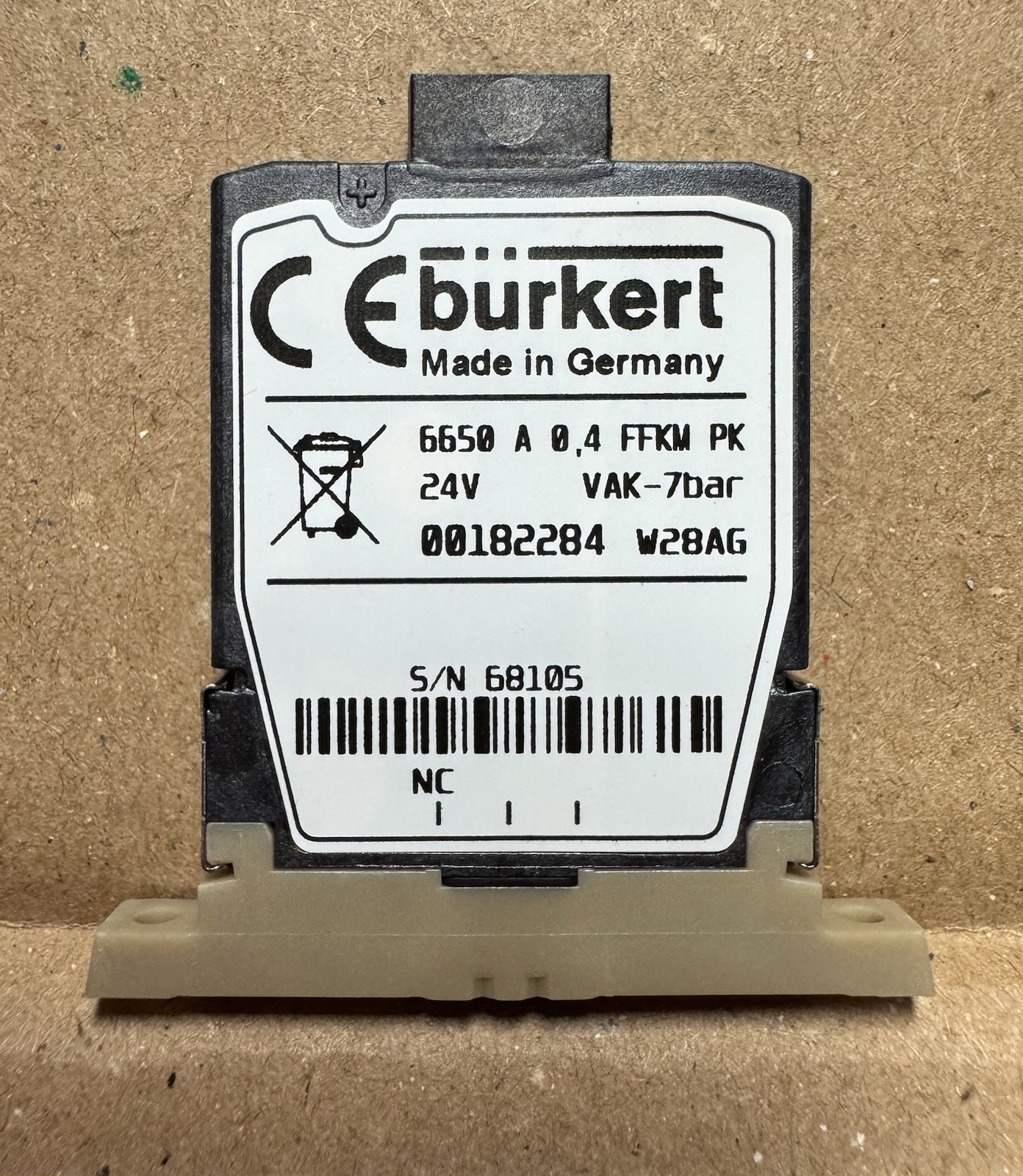 Burkert 6650 Flipper Solenoid Valve 4,5 mm. 182284