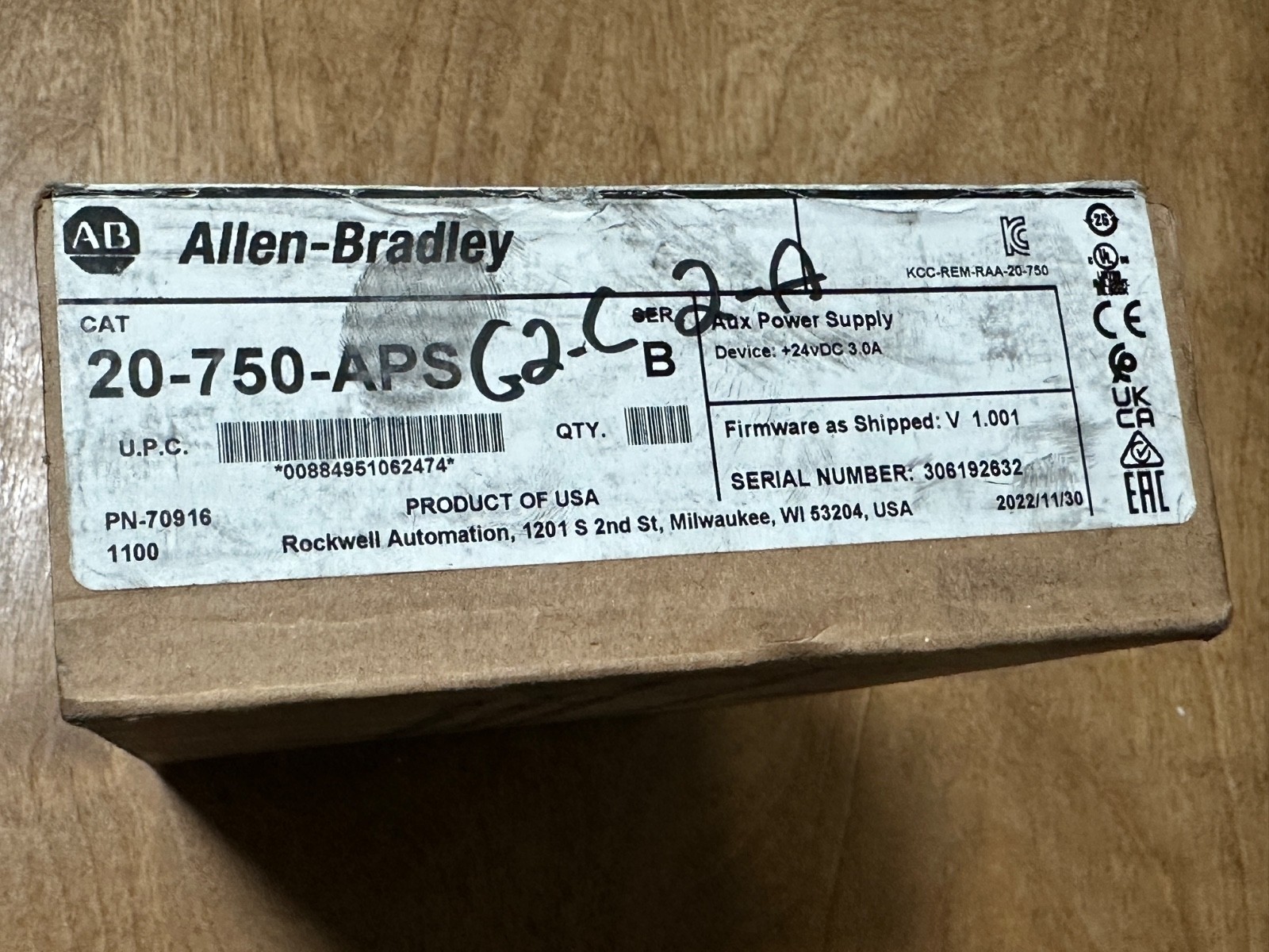 Allen Bradley 20-750-APS Aux power supply *factory sealed* NOS