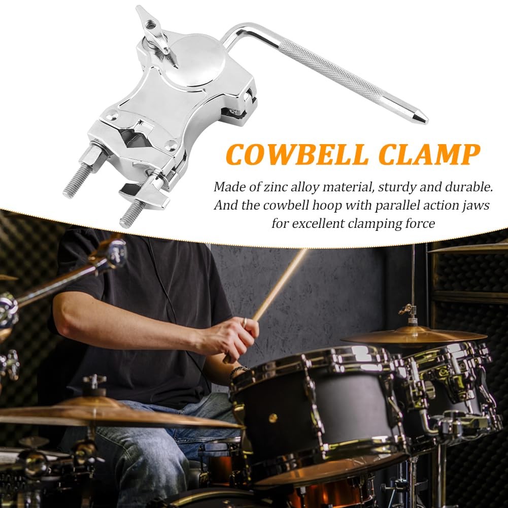 Cowbell Clamp L Rod Holder Adjustable Mount Bracket for Drum Percussion