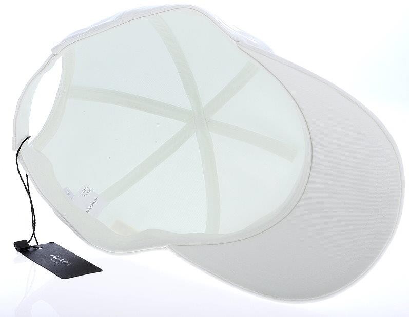 NEW PRADA LUNA ROSSA WHITE CURRENT 100% COTTON LOGO BALL CAP HAT 59/M