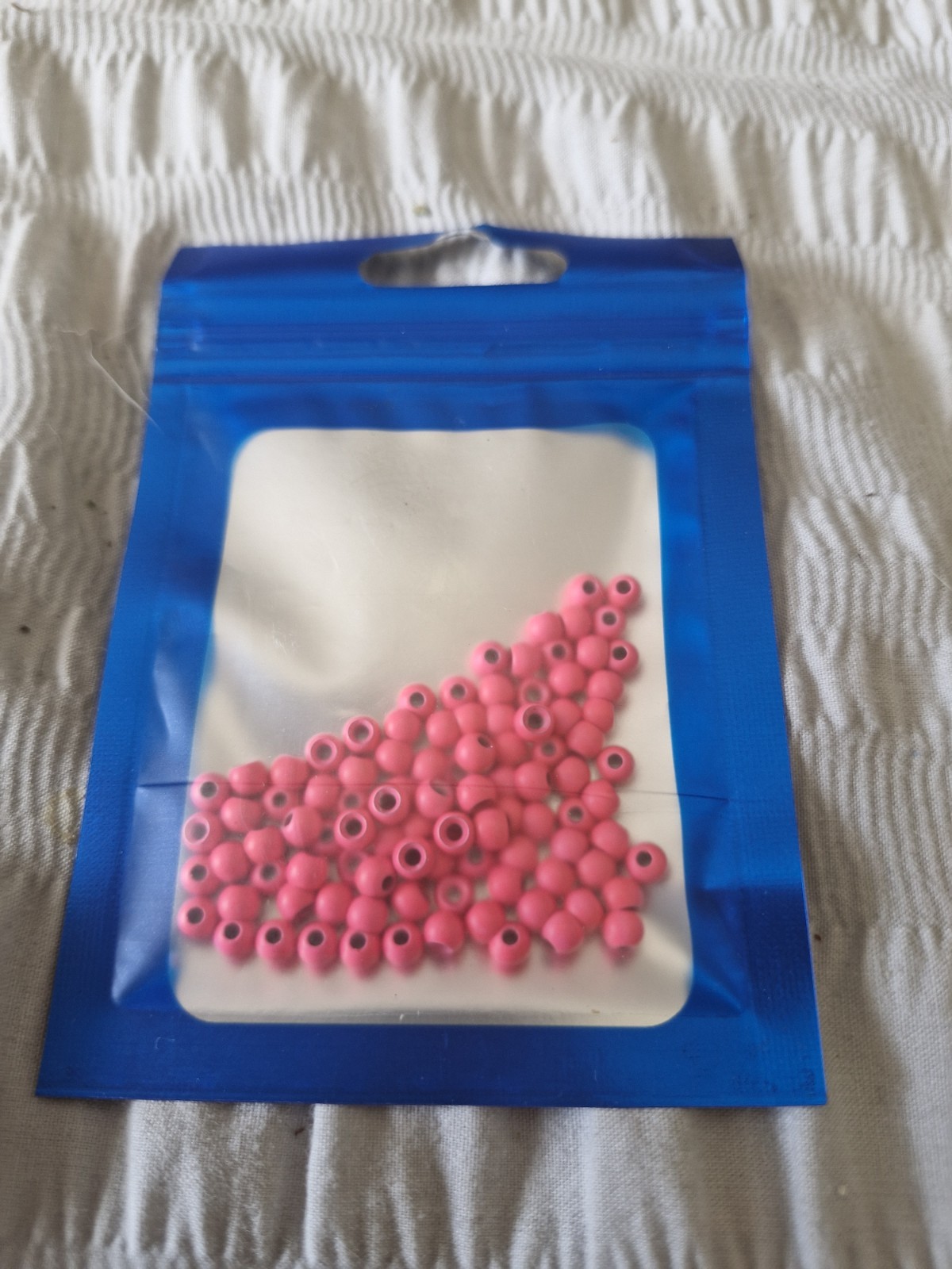 100 X 3.8mm Fluro Pink Hothead Beads Countersunk Fly Tying Materials
