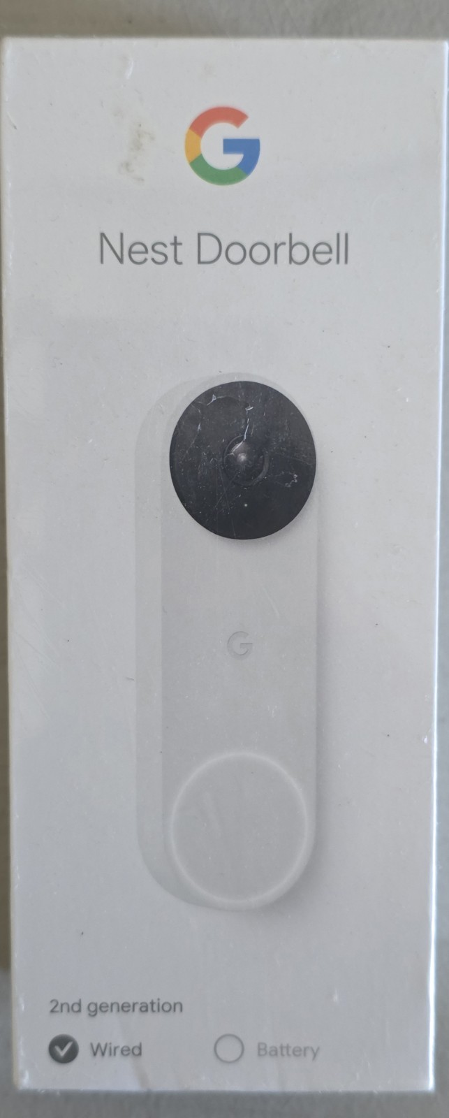GOOGLE NEST DOORBELL WIRED 2ND GENERATION VIDEO DOORBELL SECURITY CAMERA