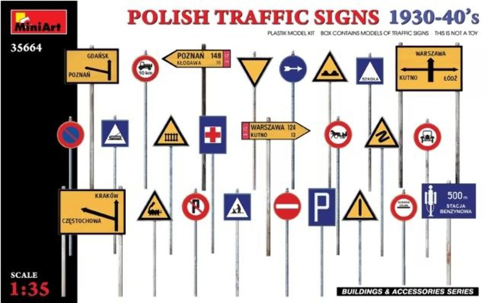 MiniArt 35664 1/35 Polish Traffic Signs 1930-40's