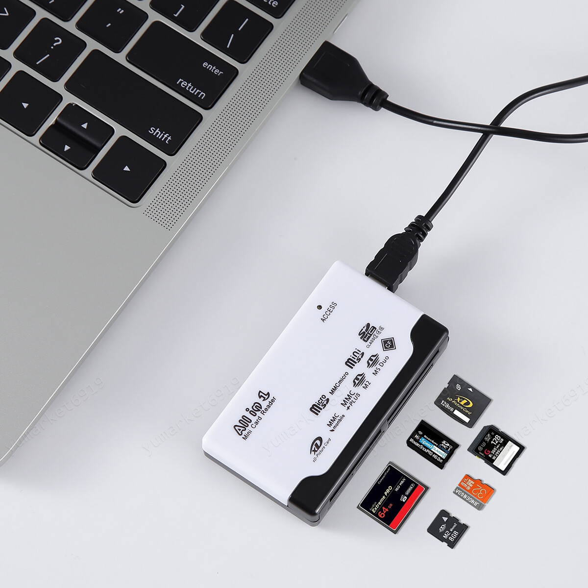 Card Reader USB 2.0 Type C Micro SD TF CF Smart Memory Adapter Laptop Computer