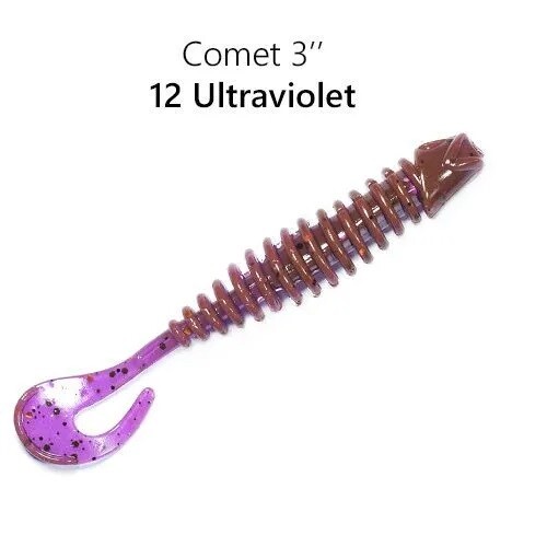 Crazy Fish COMET 2.5" - 3.4" Soft Eatable Lures Squid Smell 6pcs per pack