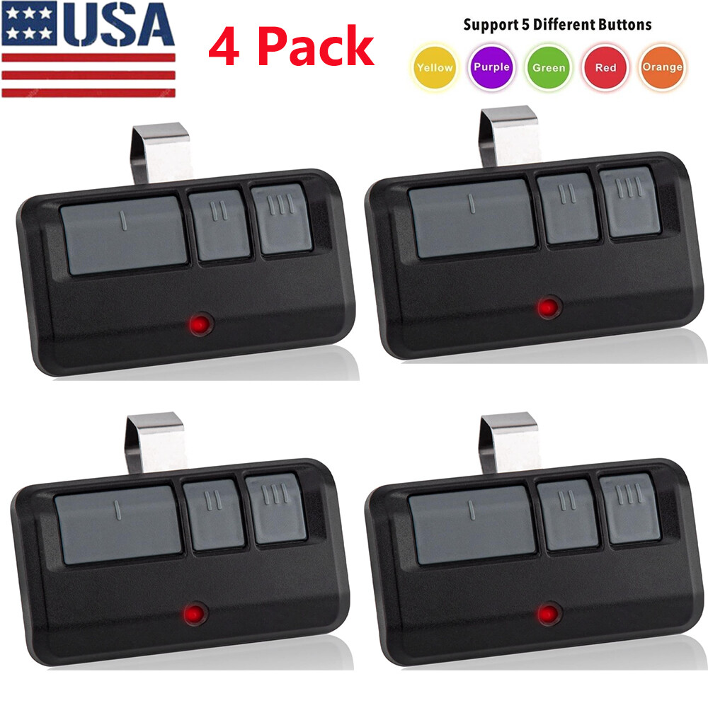 4 x Universal 893MAX 893LM 371LM 971LM Garage Door Opener Remote for Liftmaster
