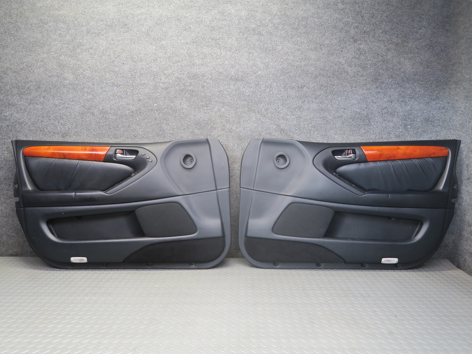 01-02 LEXUS JZS160 GS300 GS430 SET OF 2 FRONT DOOR INTERIOR TRIM COVER PANEL OEM