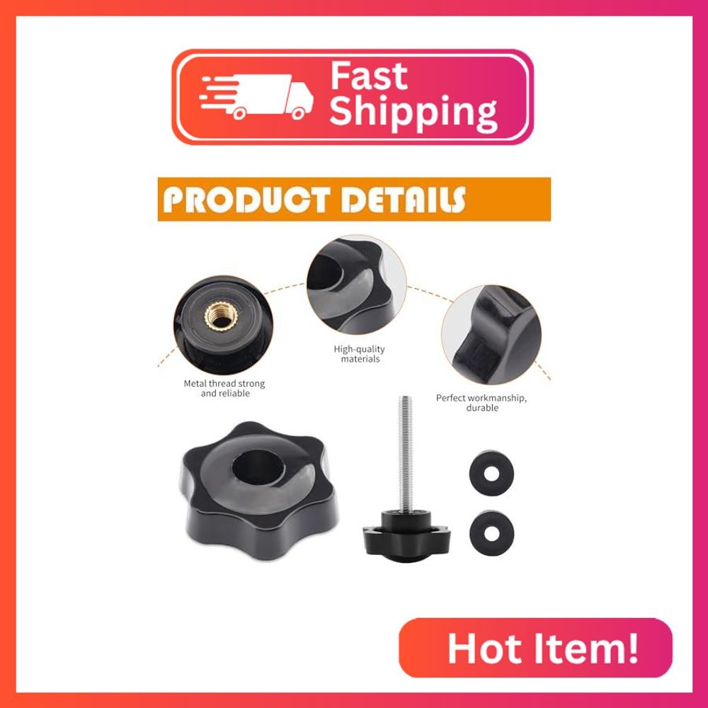 Jerbor 2 Pcs Arm Adjustment Knobs Replacement Parts for Rollators Walker