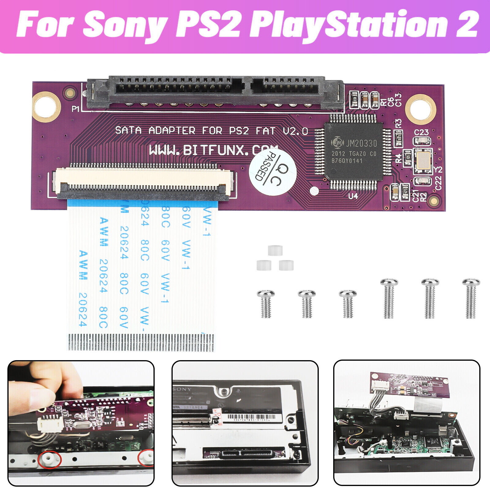 SATA Upgrade Adapter Kit For Sony PS2 Playstation 2 Original Network Adapter USA