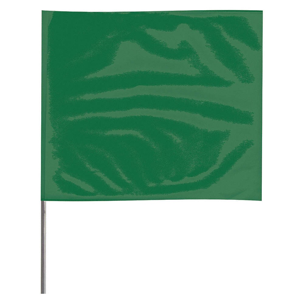GRAINGER APPROVED 4518G-200 Marking Flag,18",Green,PVC,PK100 3JUU6