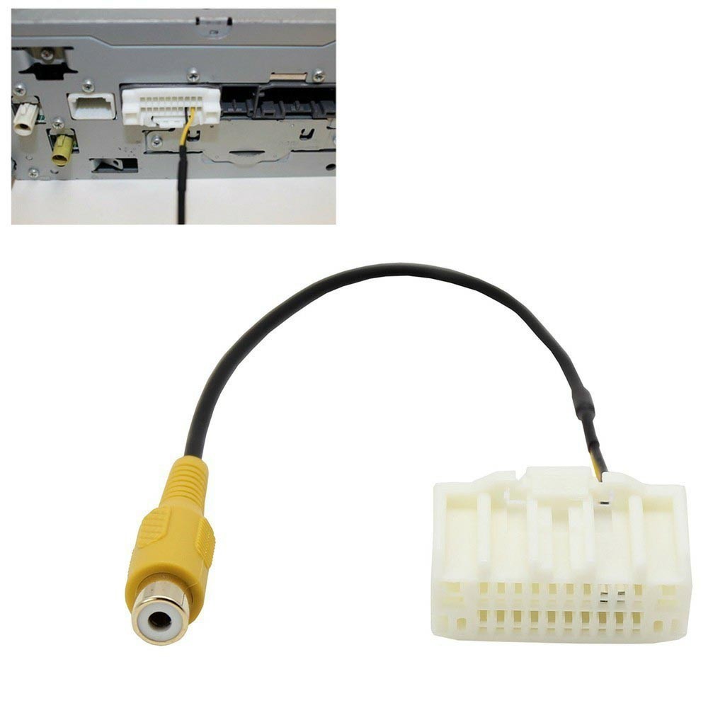 RCA Reverse Camera Adapter Cable for Jeep Wrangler OEM Head Unit Connection