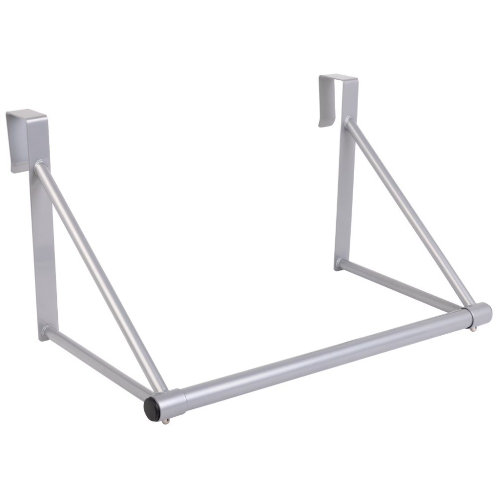 Mainstays Over-The-Door Metal Hanging Organizer Rod, Silver