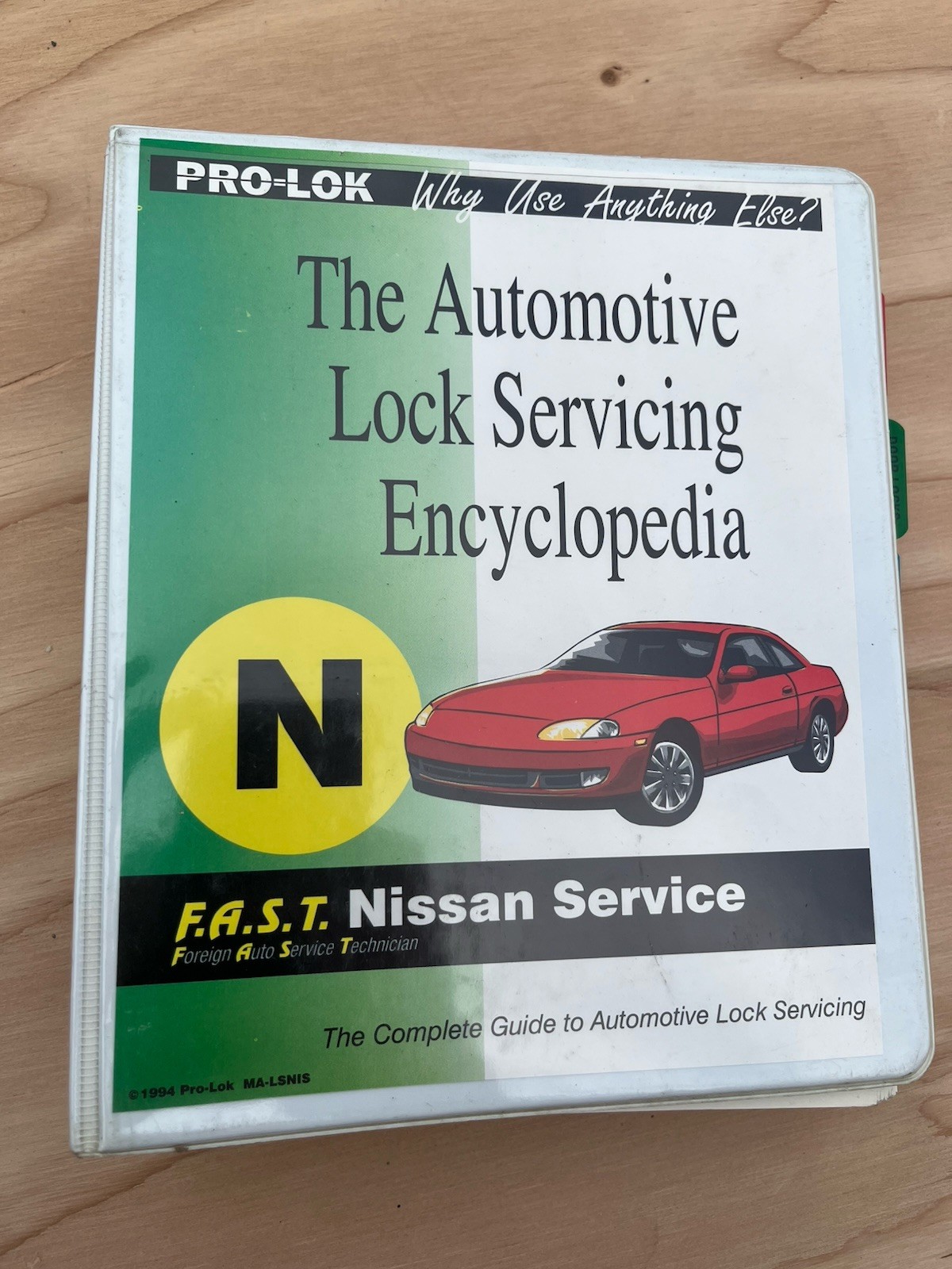 Pro-lok Auto Locksmith Service Book Nissan 1994