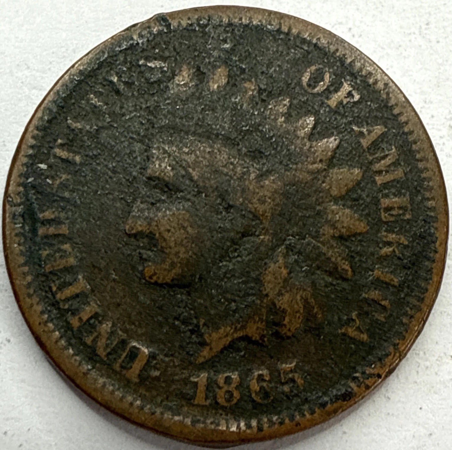 1865 Indian Head Cent Exact Coin Imaged #IND1938