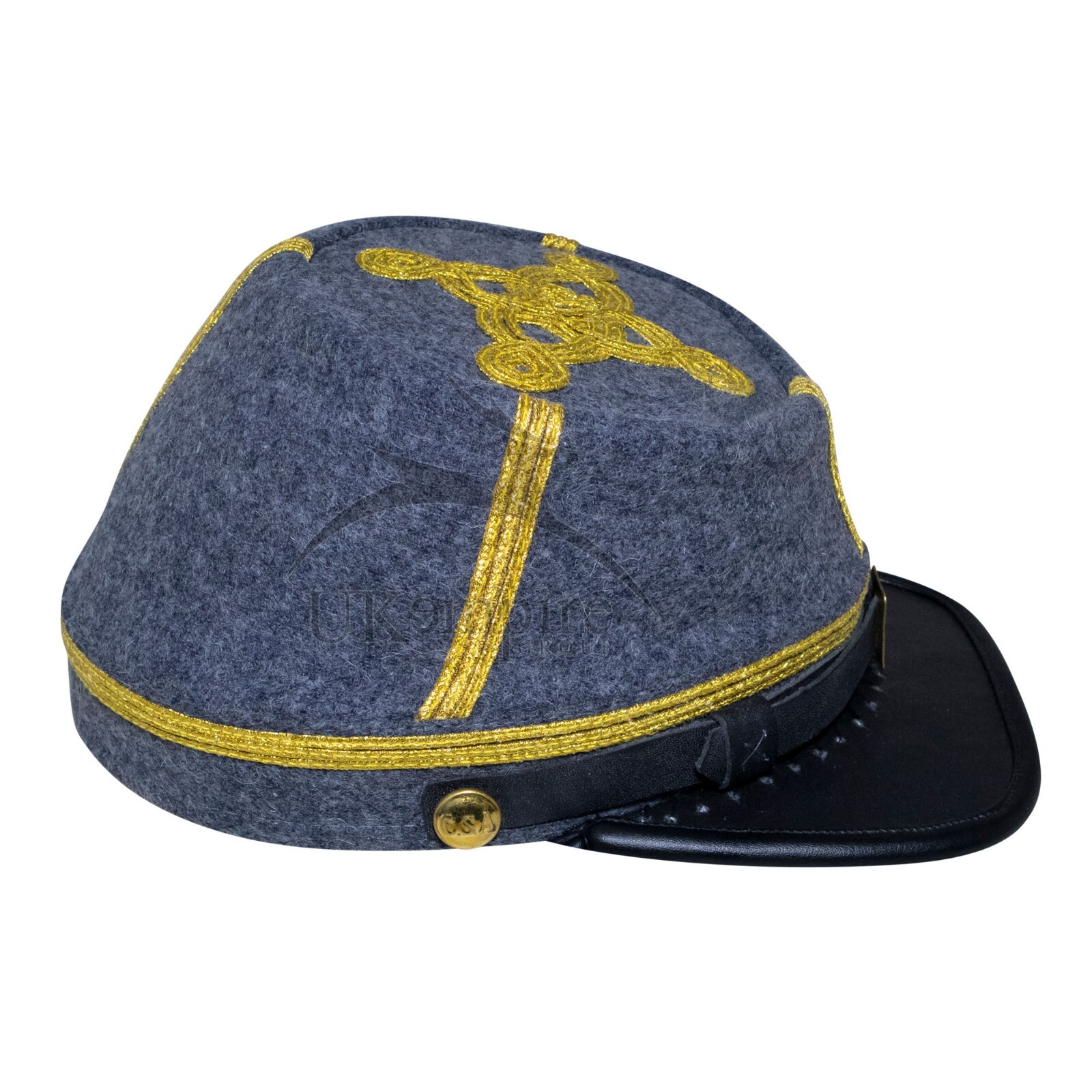 American Civil War Officer Major/Colonel Kepi (CSA) – 100% Confederate Grey Wool