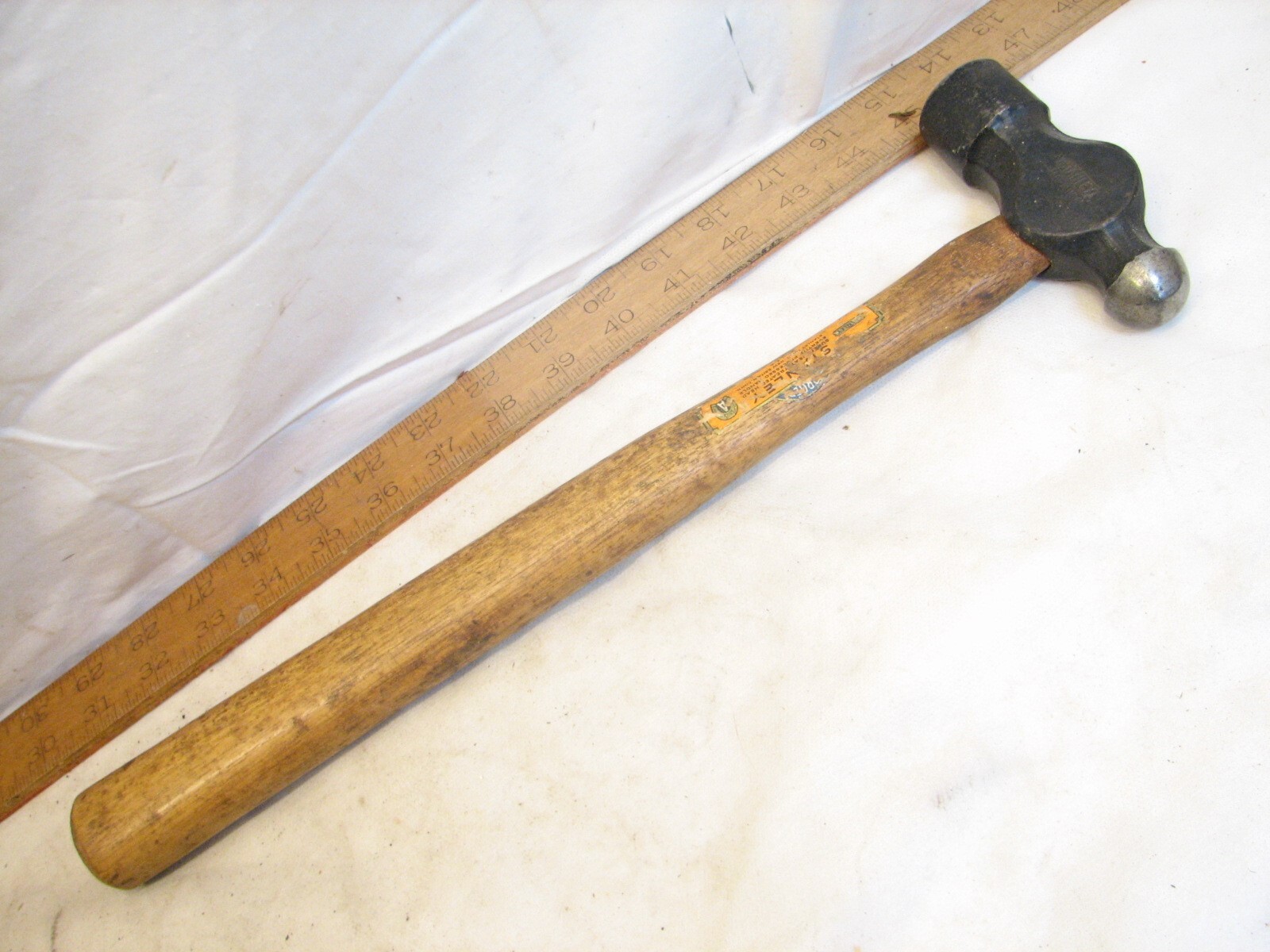 Stanley Atha Ball Peen Hammer Woodworking Tool 20-22 oz Original Handle Decal