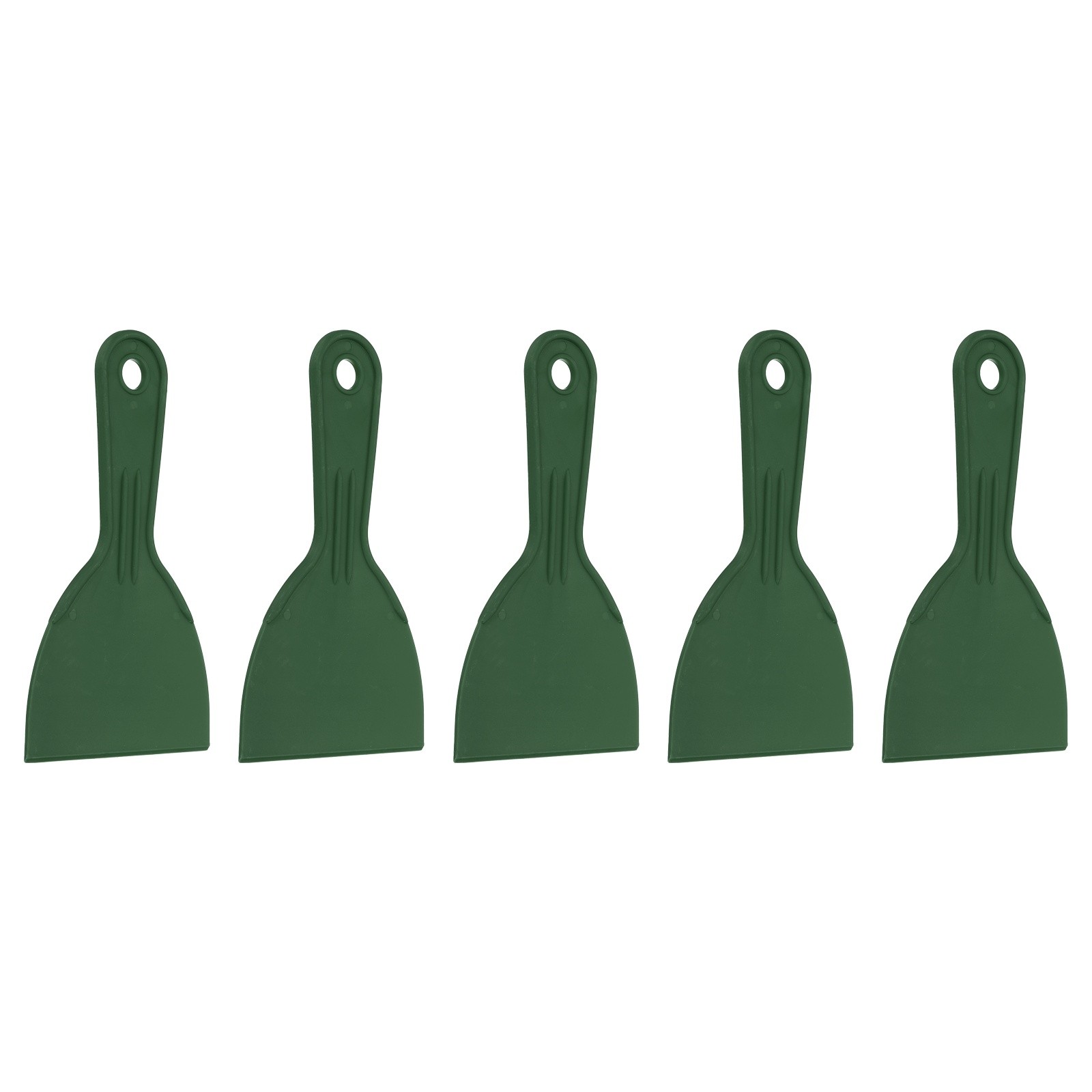 5Pcs, Putty Knife 4" Width Flexible Plastic Putty Knife Paint Scraper Dark Green
