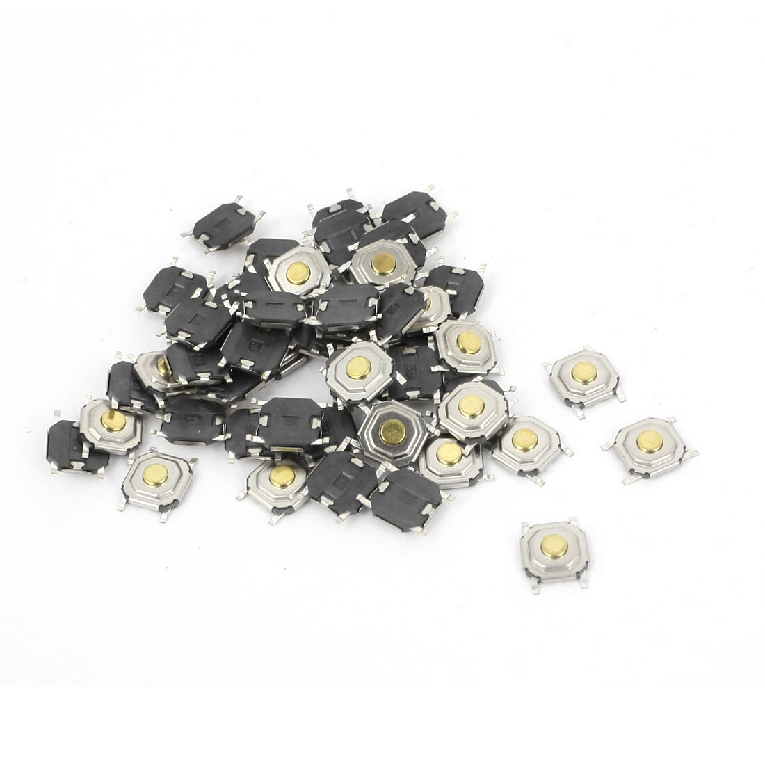 100pcs 0.2" 4Pin Surface Mounted Devices Push Button Tact Tactile Micro Switches