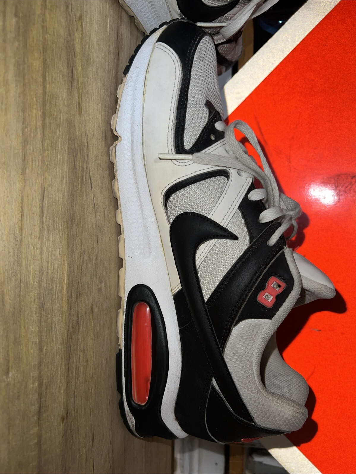Nike Air Max Command US 12 Shoes White Black Red Sneaker