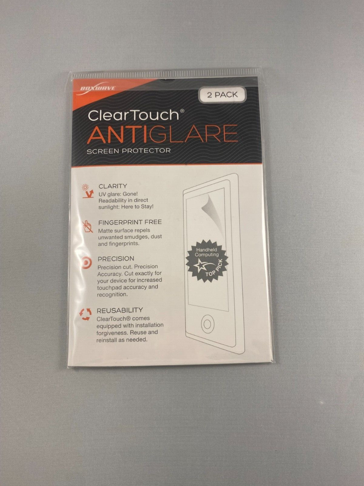 Boxwave 2pk Geo 08 Clear Touch Anti-Glare Screen Protector 70948-00 New