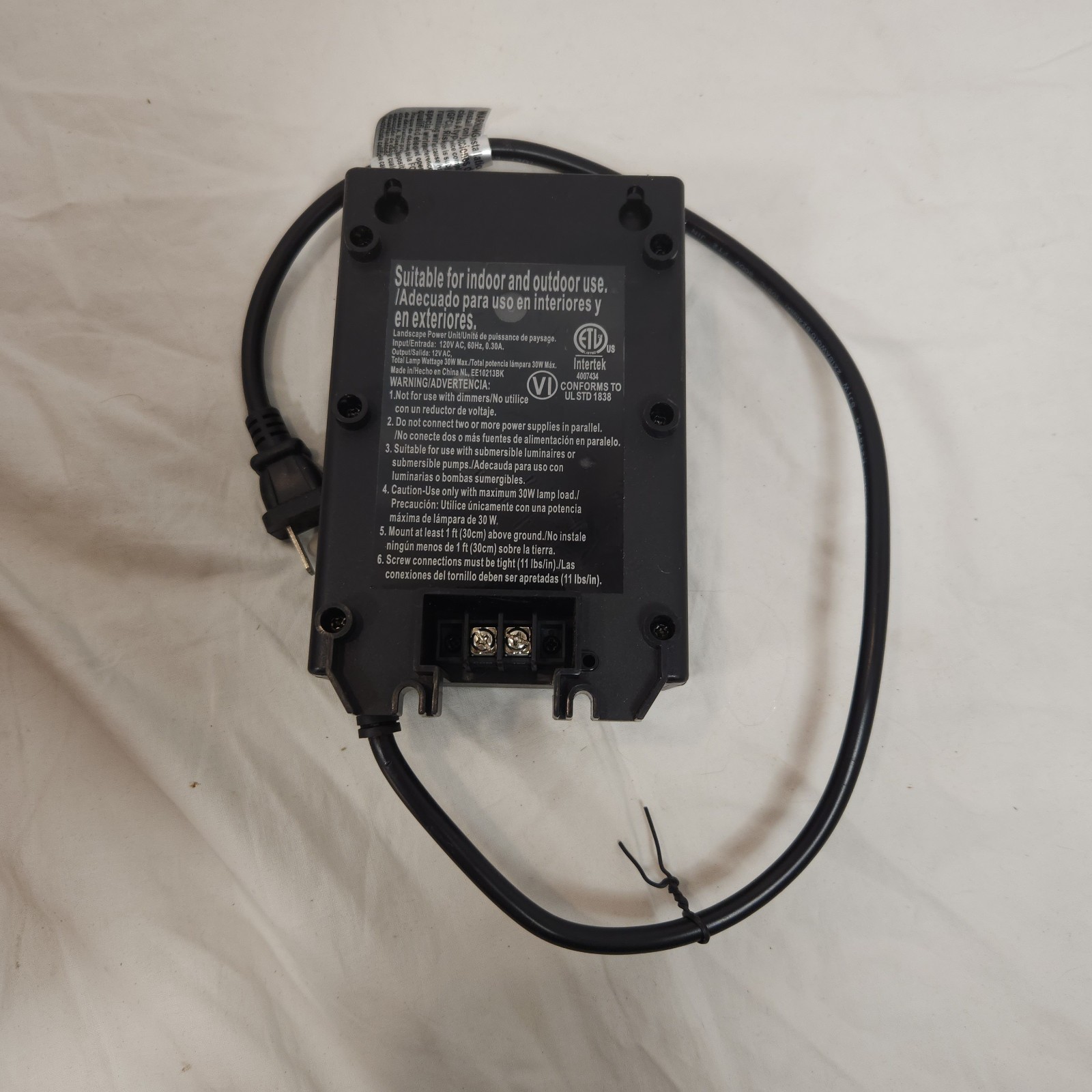 Hampton Bay Low-Voltage 30-Watt Landscape Lighting Transformer, Underground Wire