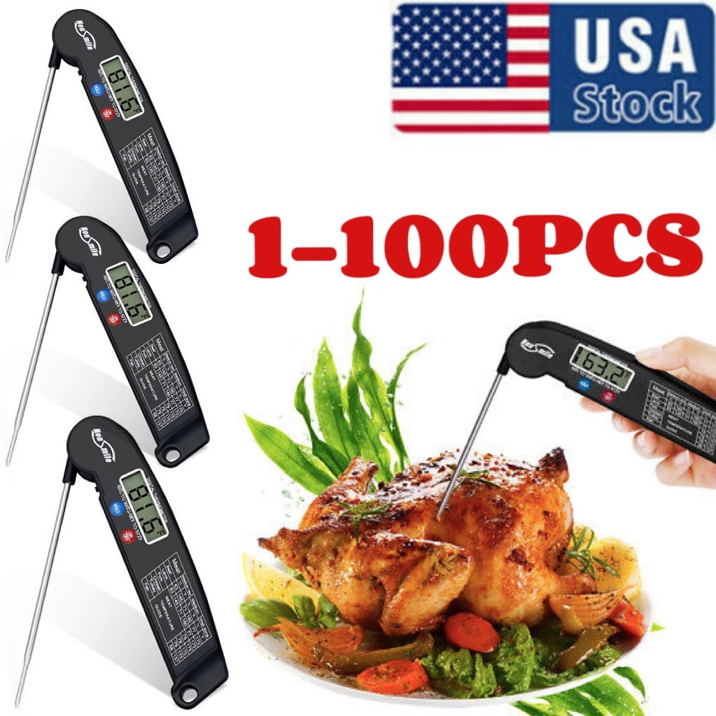 Instant Read Digital Meat Thermometer BBQ Grill Smoker For Kitchen Food Cooking