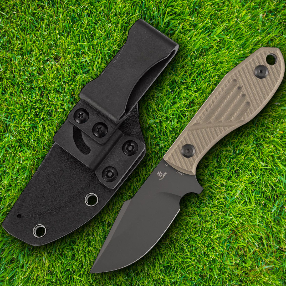 Tenable Knives Tiny Dancer Fixed Knife 3.25" D2 Tool Steel Blade G10 Handle