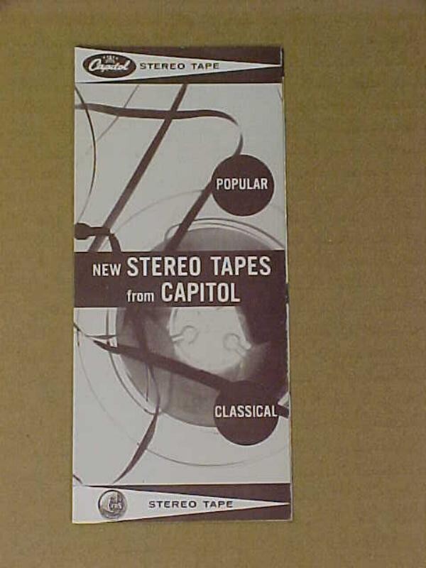 vtg 1950s Capitol Records 2 Channel Reel to Reel Tape Brochure Catalog MINT