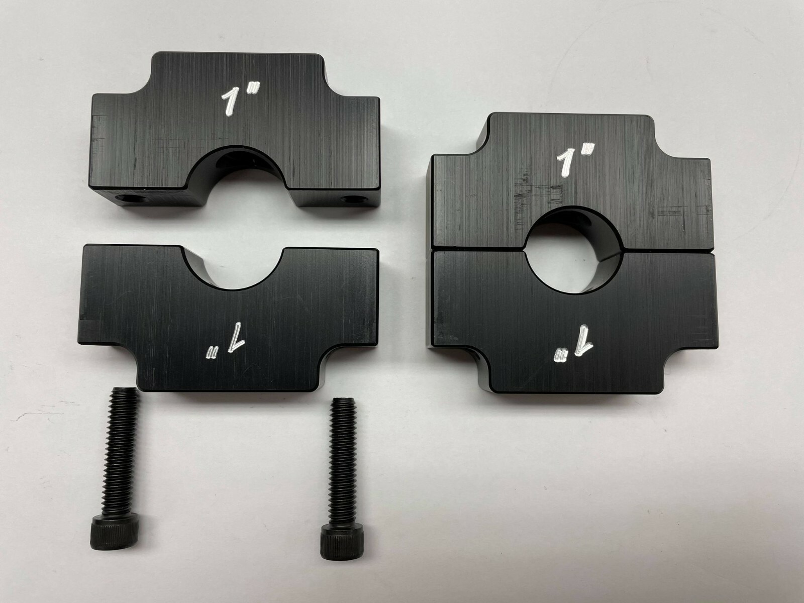 Weight Clamps PAIR Ballast Bar Mounts 1" Inch Tube Aluminum 1/2-13 Hole Race Car