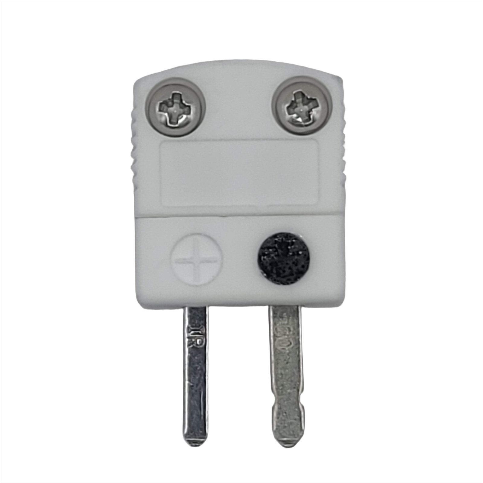 Ceramic Thermocouple Connector, Type-J, Mini-Male, Flat Blade Terminals