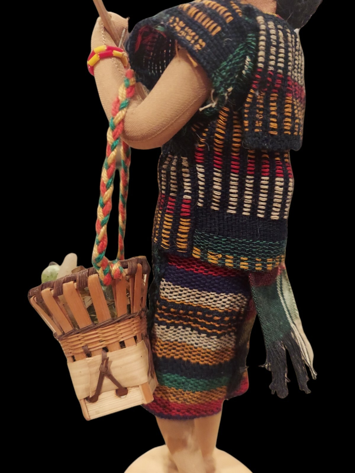 Beutiful Peruvian Folk Art Doll, Fabric Body. Very Intricate