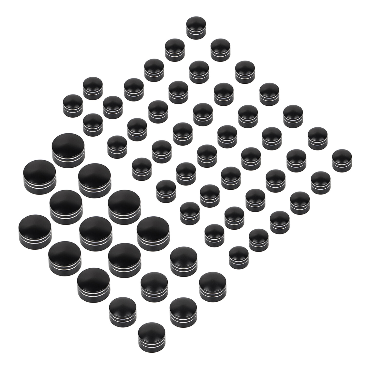 Black Cut Engine Bolt Toppers Caps Cover For Harley Electra Road Glide FLTR/HT