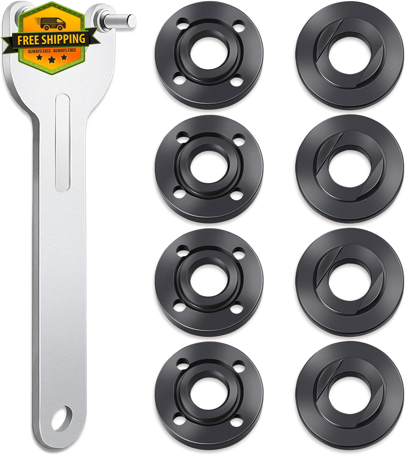 9PCS Angle Grinder Flange Nut Wrench Set 5/8 11 Fit 4.5 5 Inch Grinders