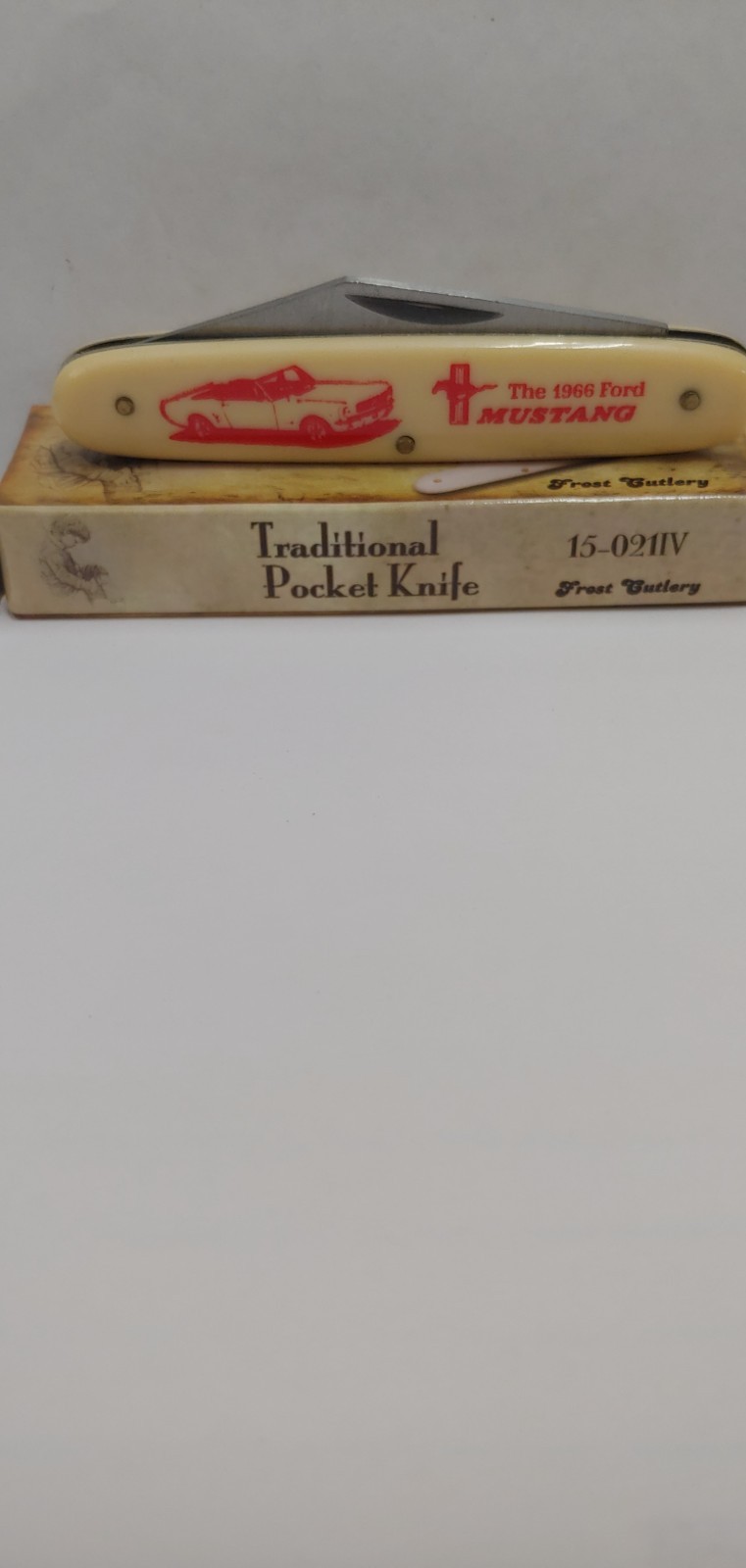 1966 FORD MUSTANG CONVERTIBLE  KNIFE BY FROST CUTLERY  + BONUS FREE KNIFE