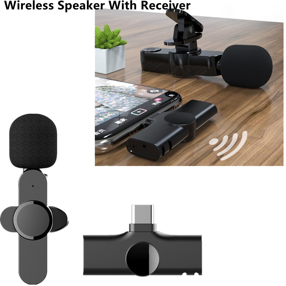 Wireless Microphone Mini Audio With Type-C Receiver For Conference Interview A