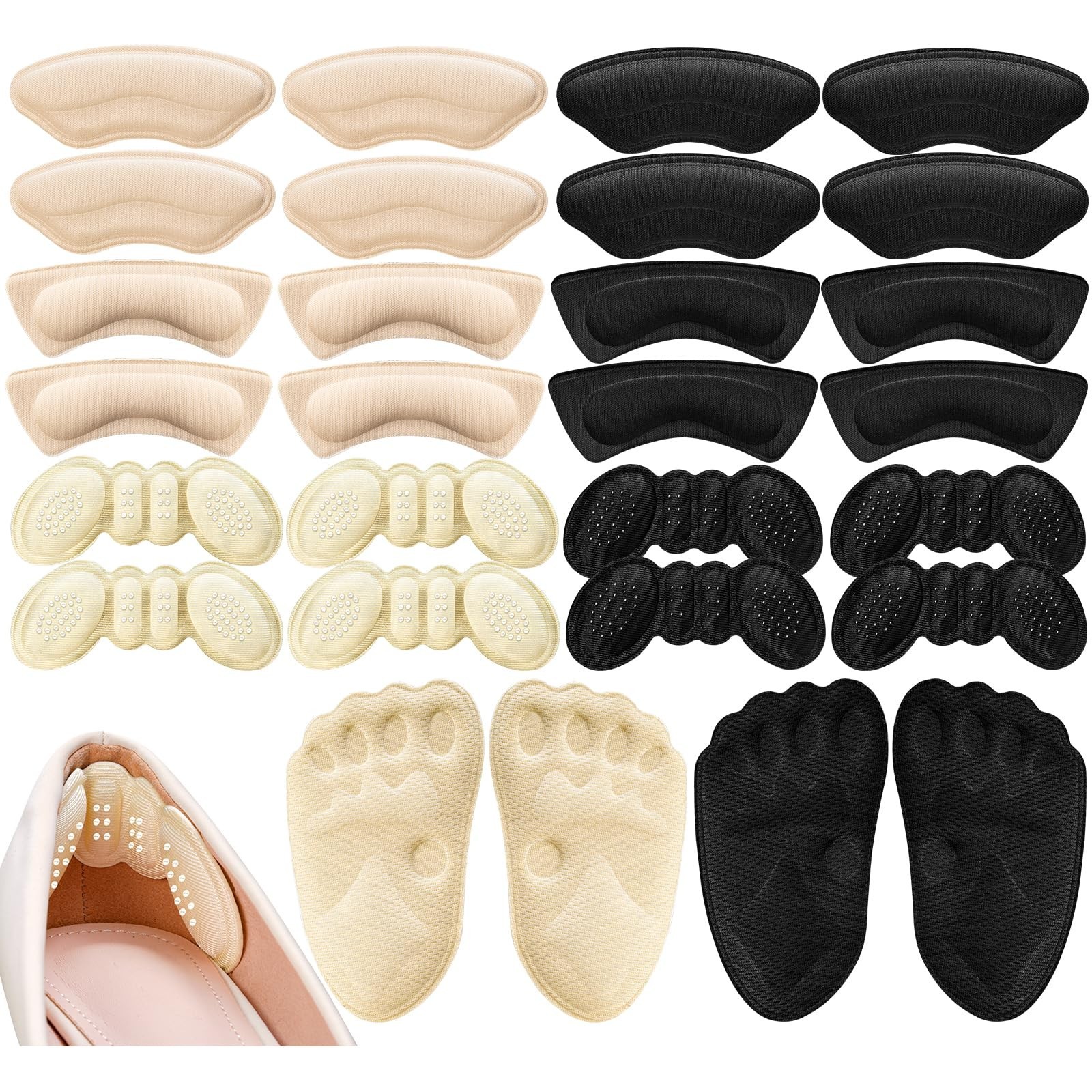 14 Pairs Premium Heel Grips for Men and Women, Heel Pads for Shoes That are T...