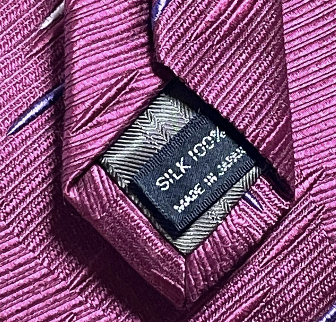 ① Issey Miyake Red Striped Tie