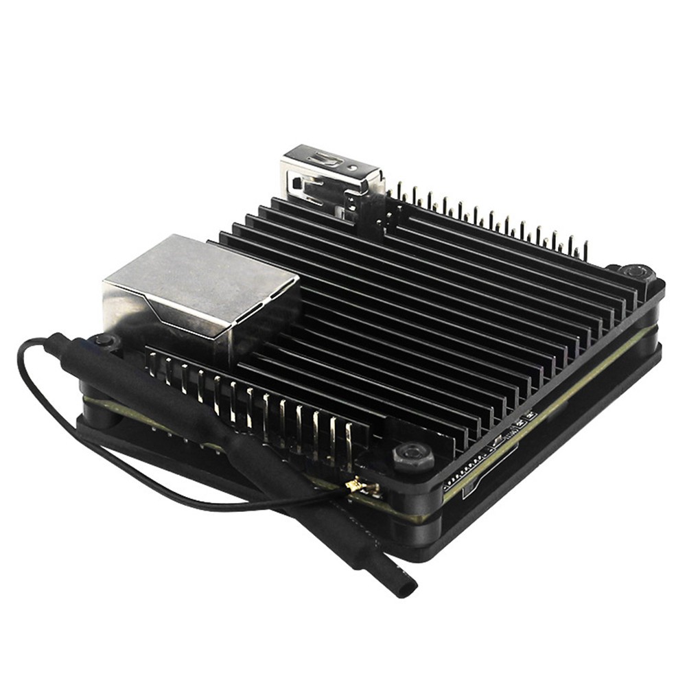Aluminum + Acrylic Cooling Shell Passive Heatsink Case For Orange Pi Zero 2 E