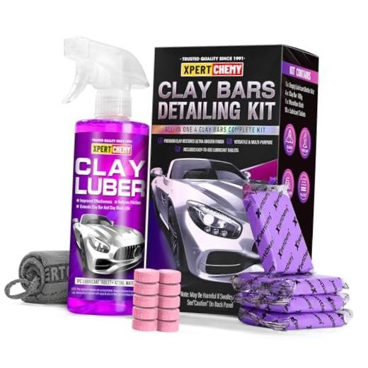 Car Clay Bars Auto Detailing 4 Pack 400g(4x100g) and Clay bar Lubricant