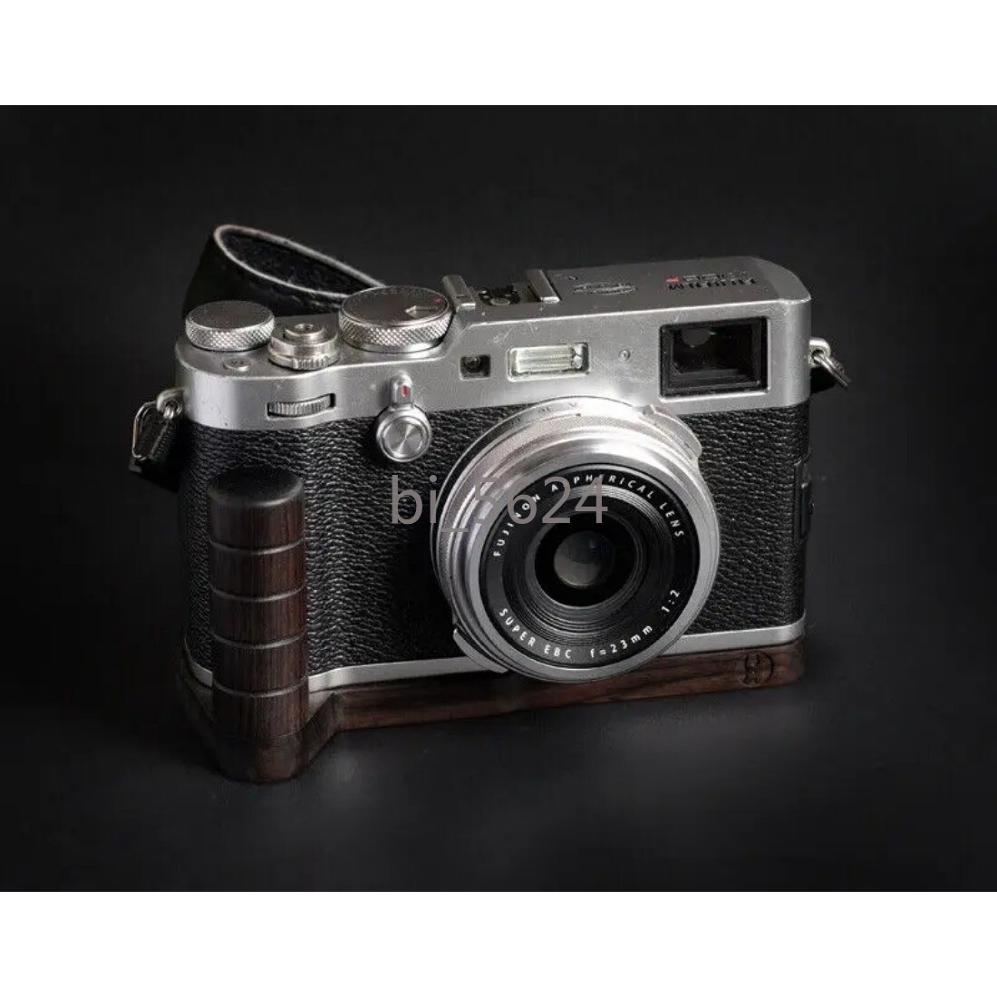 Wood L Hand Grip Holder Clamp for Fujifilm Fuji X100V X100F Camera Ebony Walnut