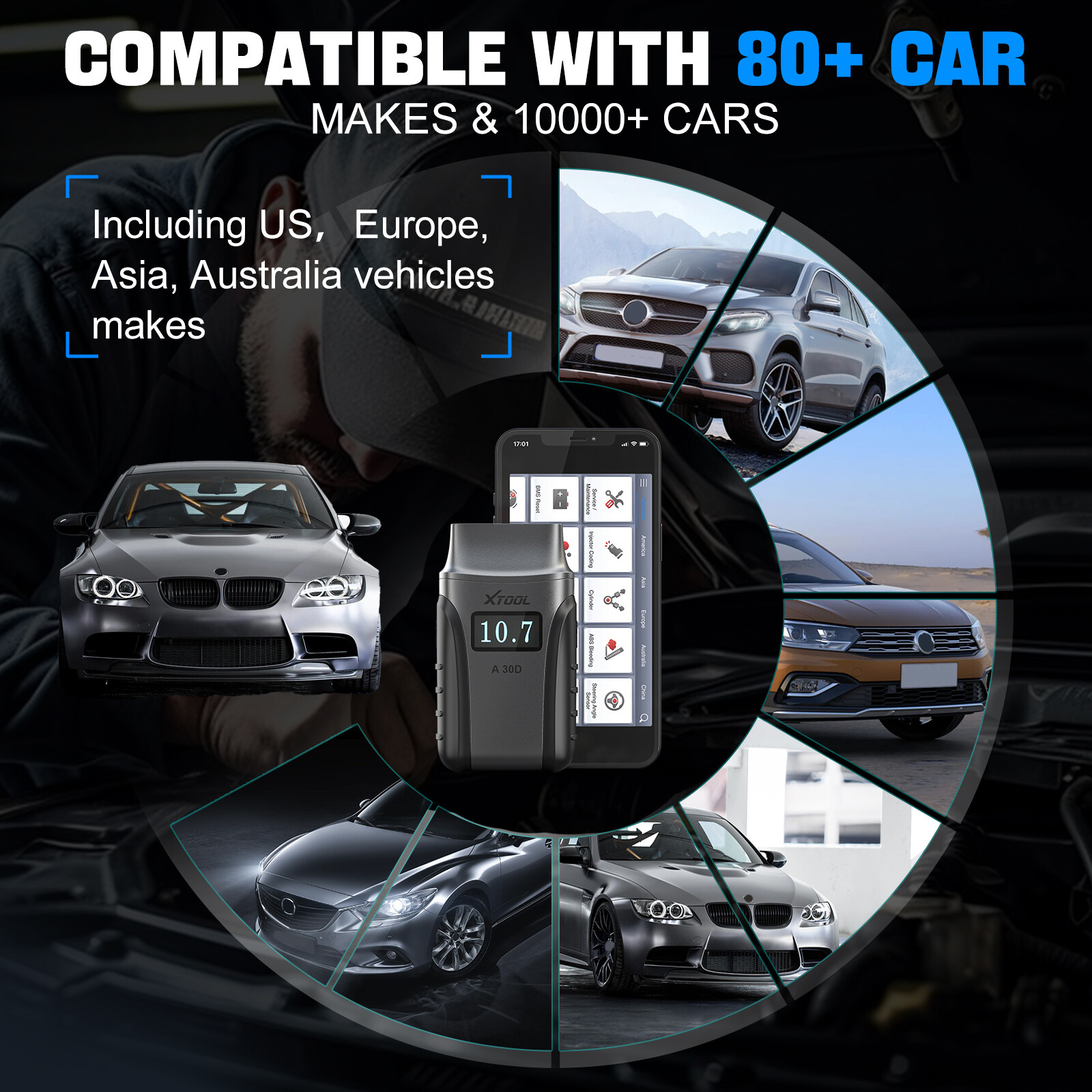 XTOOL 2025 A30D OBD2 Scanner Full System Diagnostic Bi-directional Code Reader