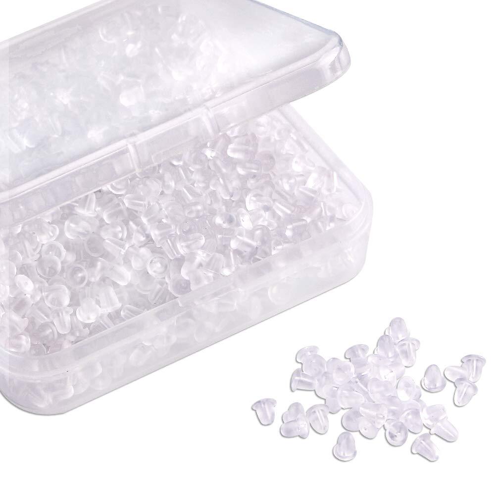 1200 piezas de tapón de embrague de silicona para pendientes