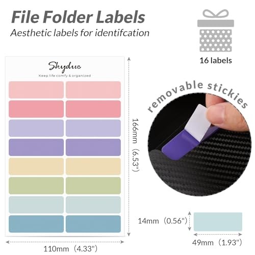 SKYDUE Accordion File Organizer 7 Pockets Black