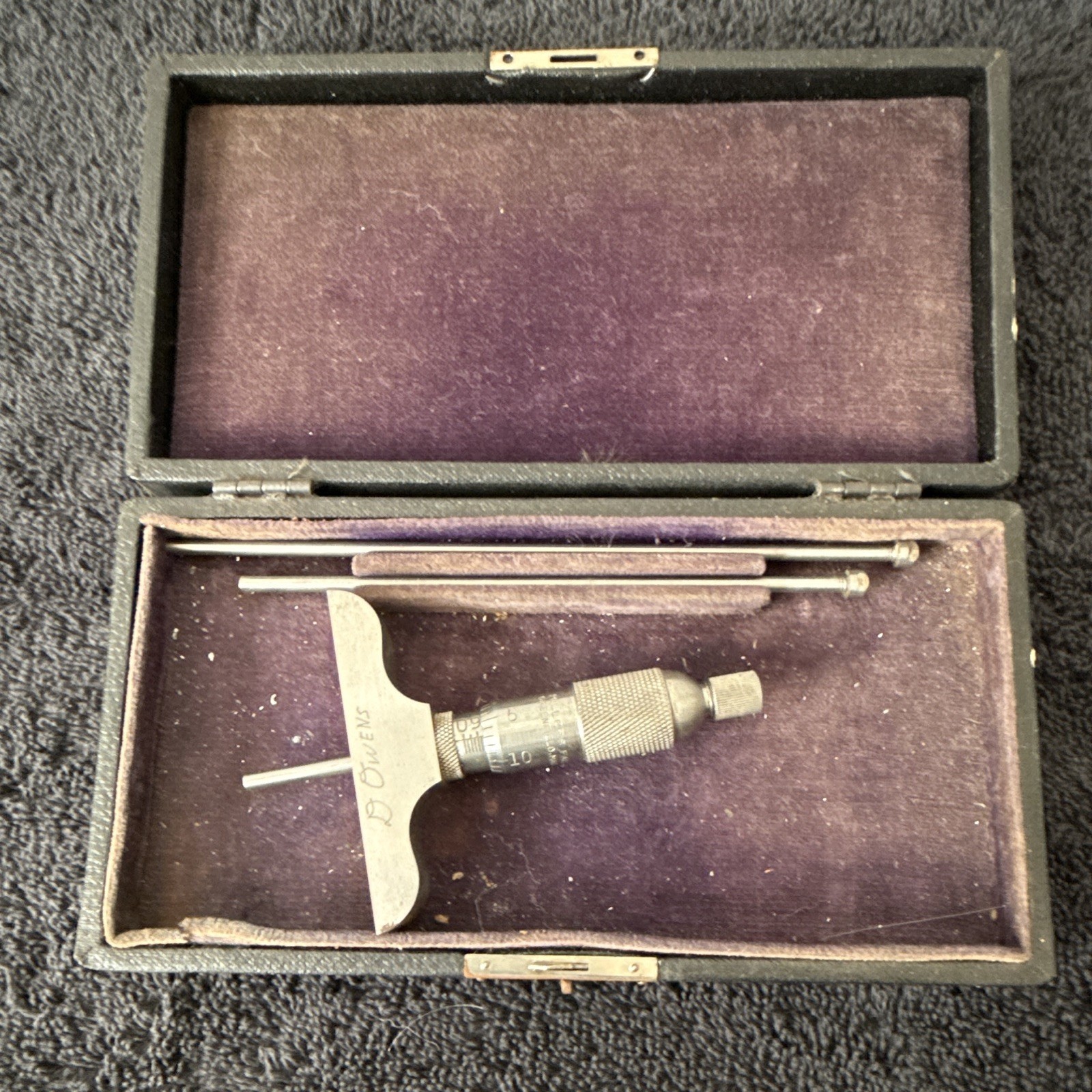 Millers Falls Depth Micrometer No. 31 0-1 in Mechanical 0.001 in w/ Case