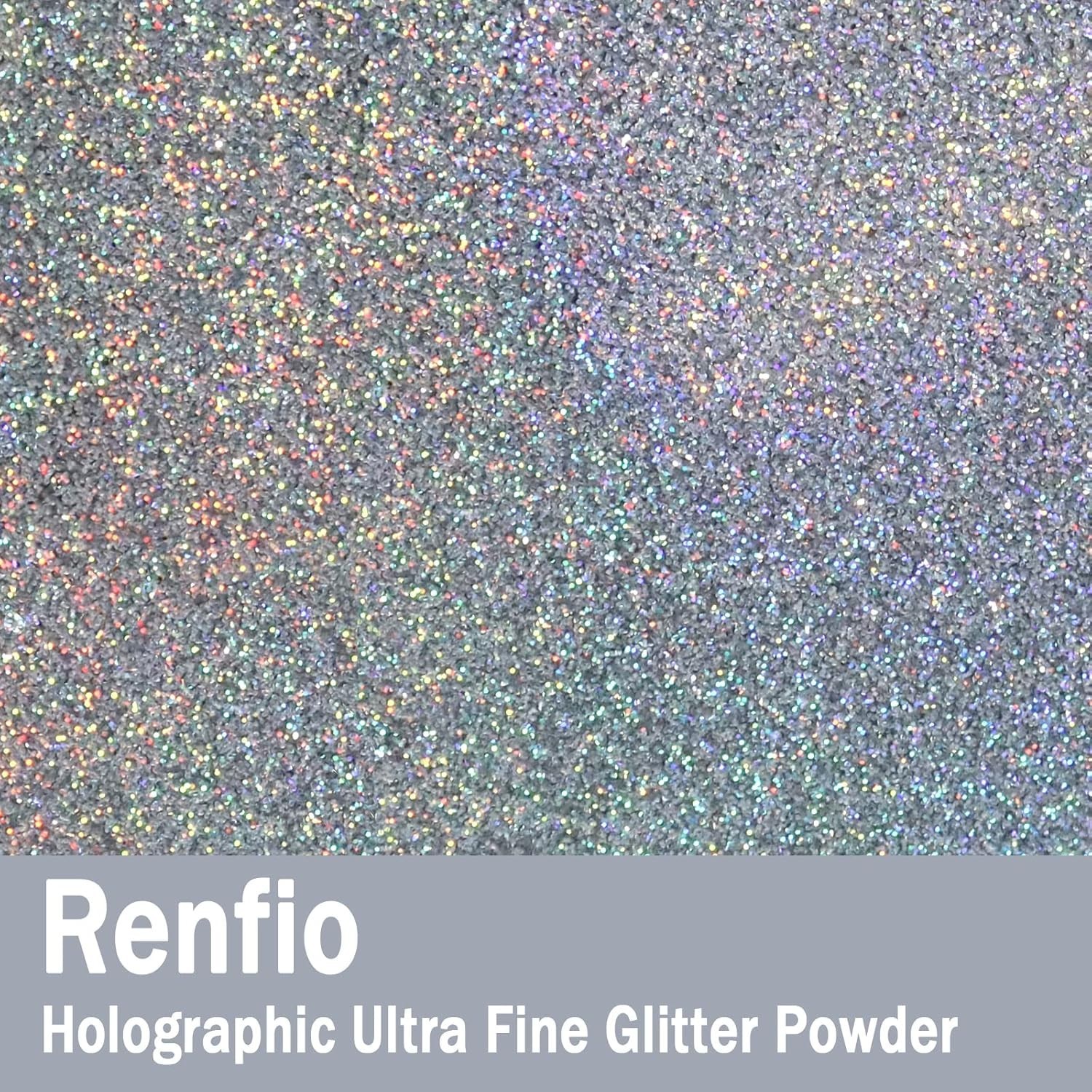 Diamond Laser Silver Holographic Glitter Powder - 2.11oz Artisan Craft Sparkle