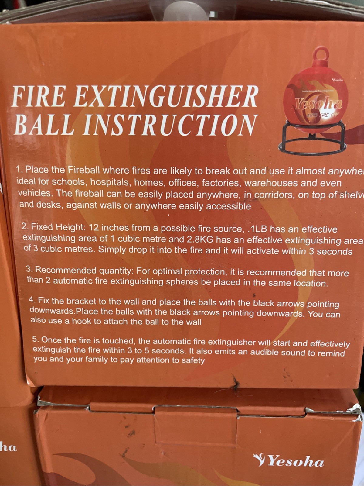 4-pack Automatic Self-Exciting Fire Extinguisher Ball. Exp12/2029 Tested.