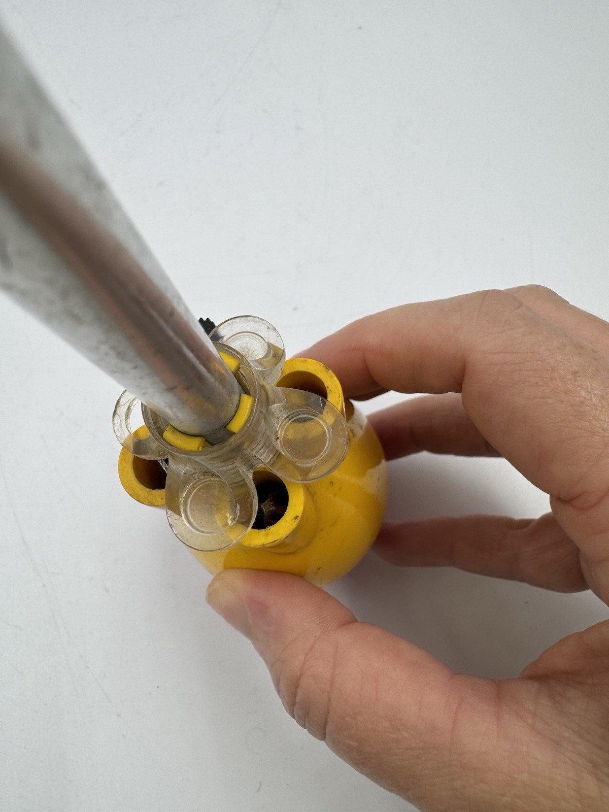 Screwball Ratchet Driver with 4 End Attachments Used