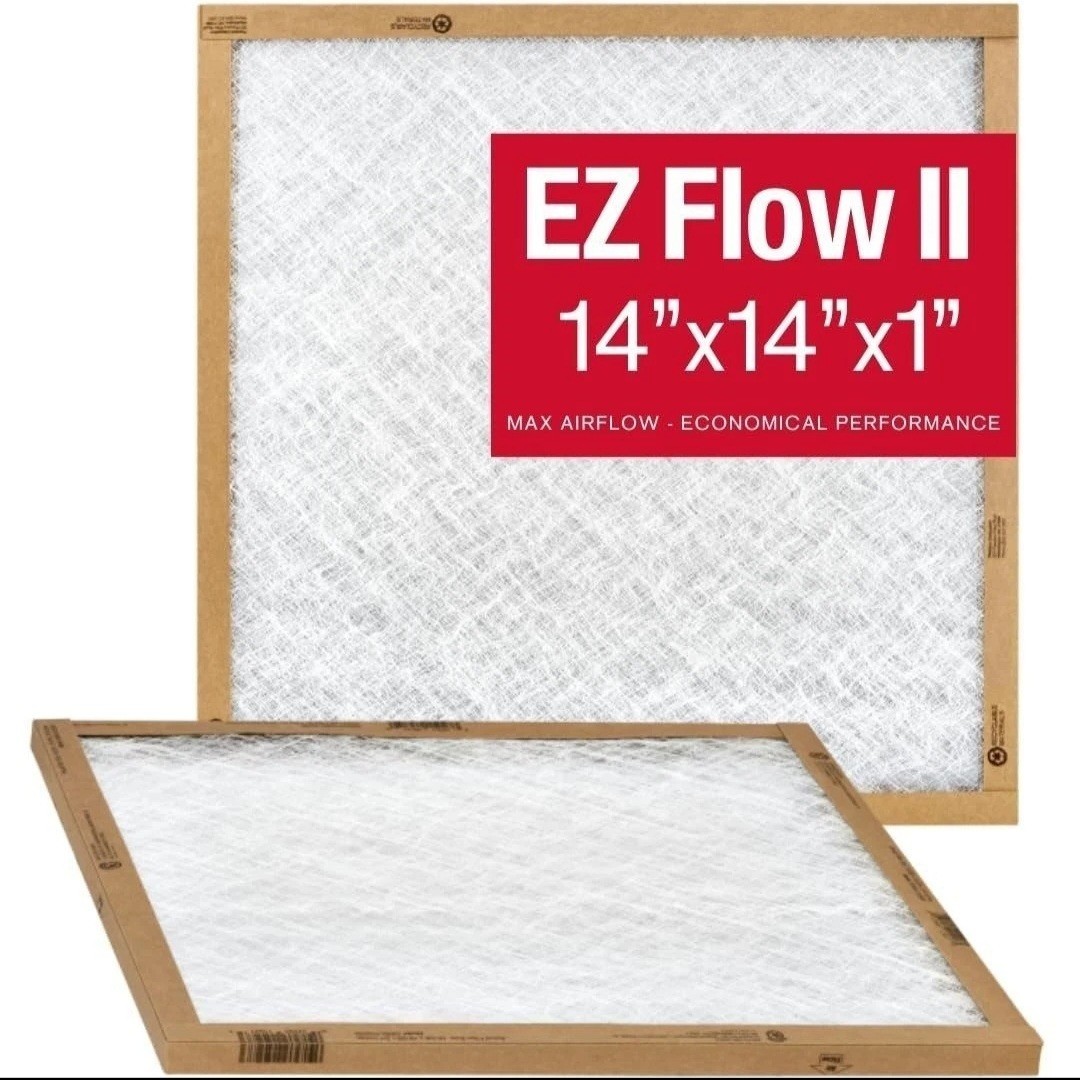 Flanders EZ-Flow II 14x14x1 Air Filters, Furnace, HVAC, and AC... Pack Of 2