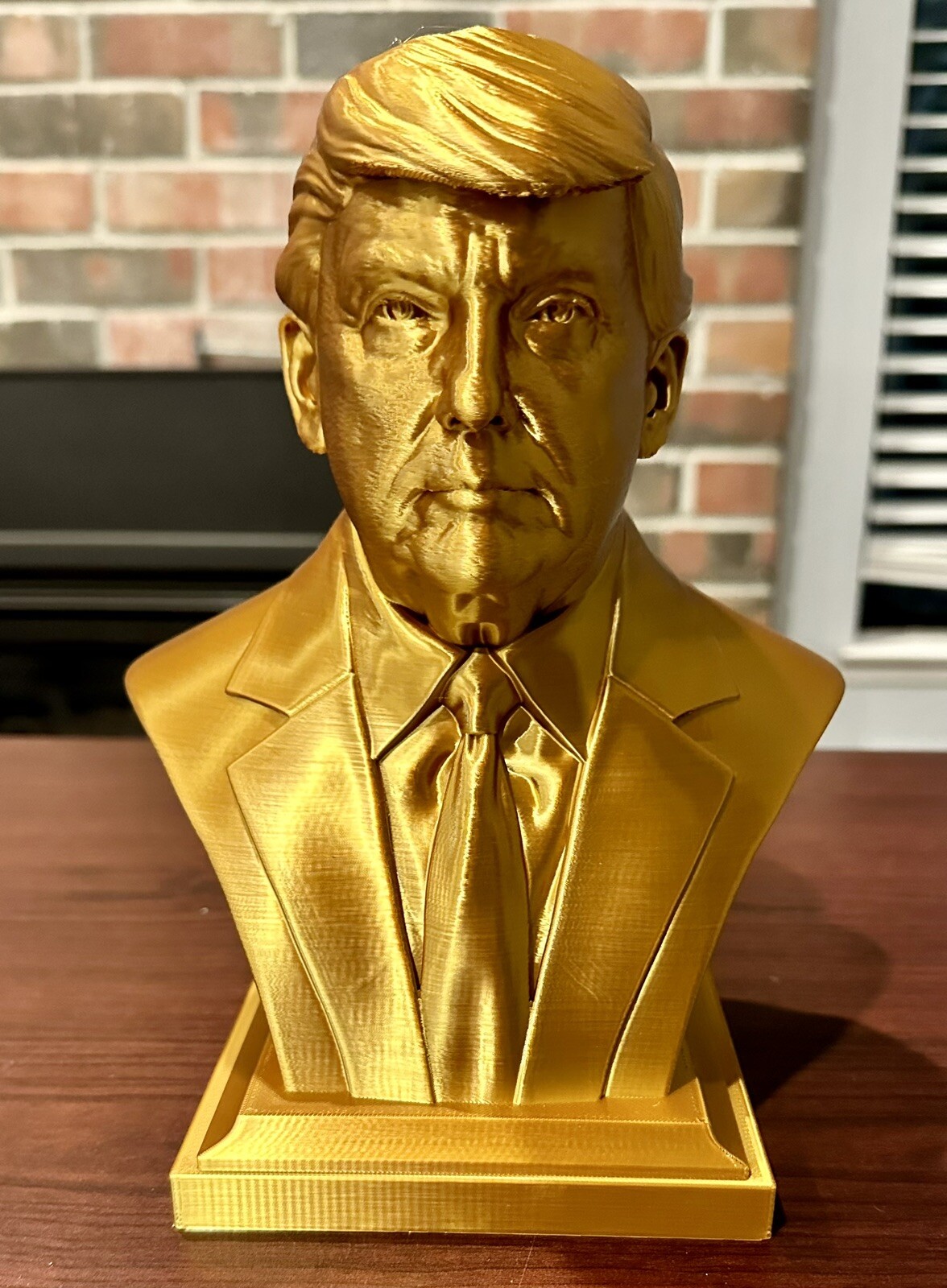 Huge 10" Tall Gold Golden PLA Donald Trump DJT MAGA Bust Statue Made in USA